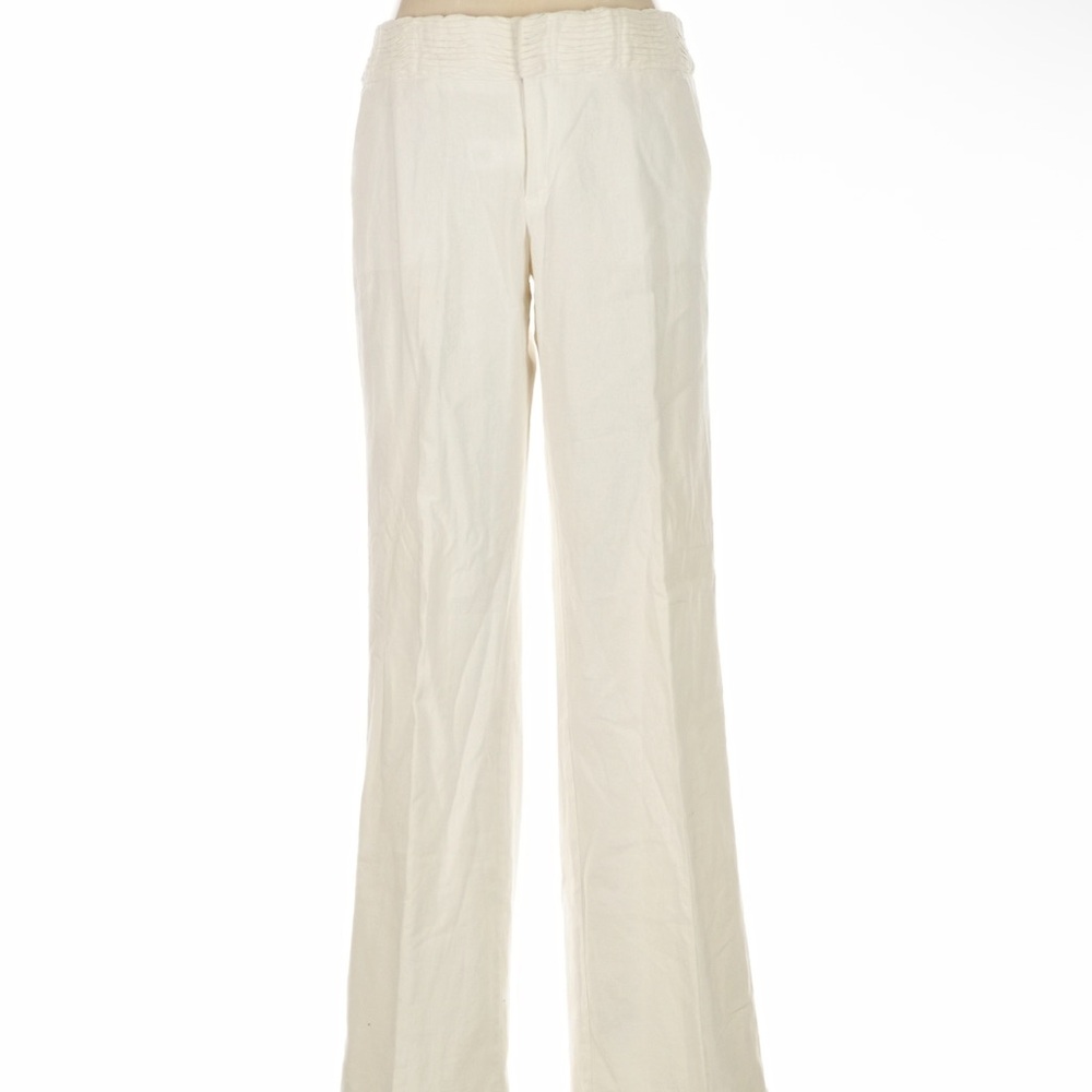 Banana Republic Cream Straight-Leg Trousers